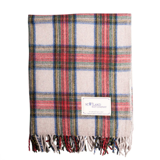 Wool Tartan Lap Blanket 29'' x 70'' - Stewart Dress