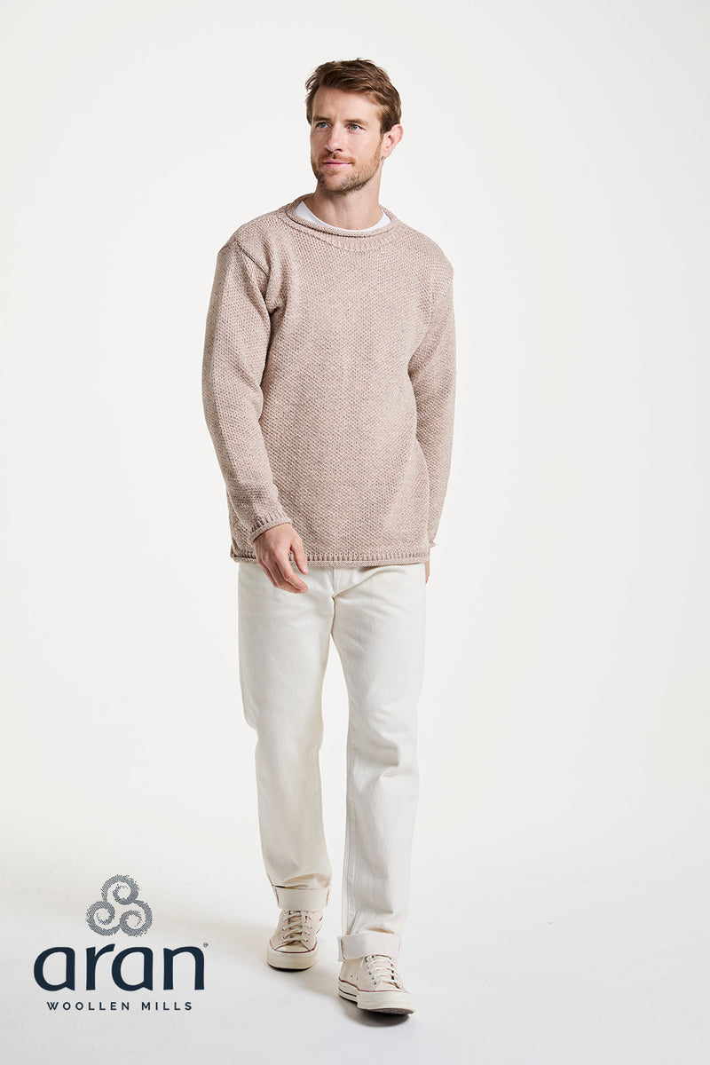 Men's Merino Wool Roll Neck Jumper by Aran Mills - 4 Colours