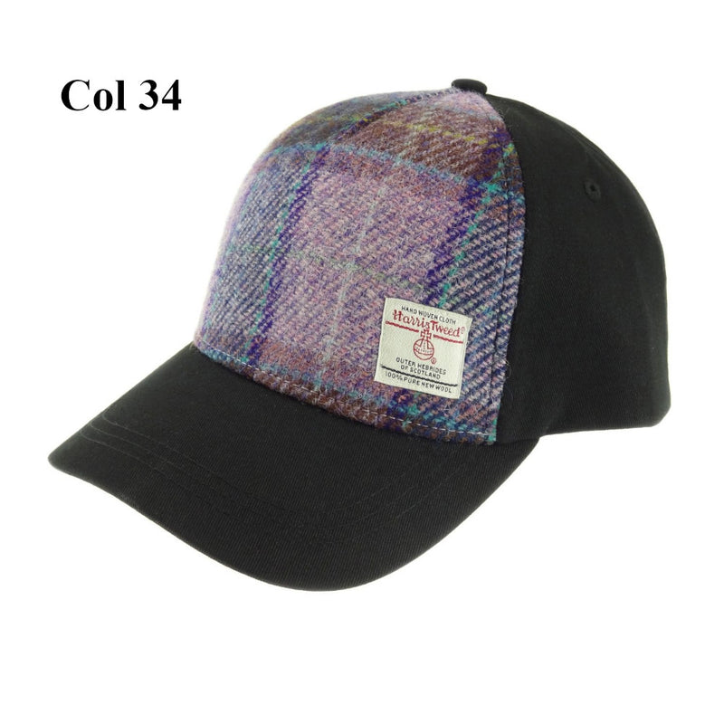 Unisex Baseball Cap with 100% Harris Tweed