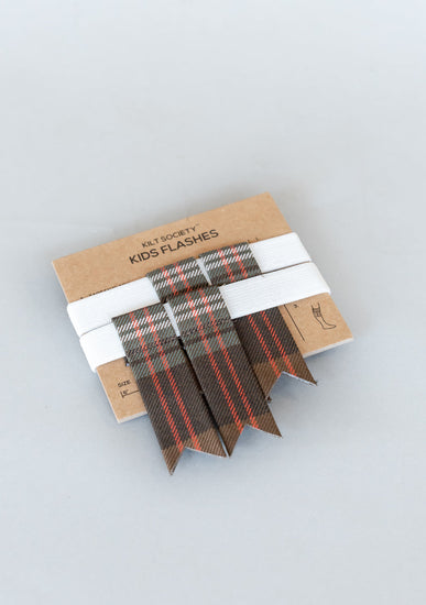 Kids Polyviscose Tartan Flashes - Persevere Weathered Brown