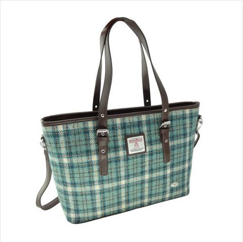 Harris Tweed Large Tote Bag with Shoulder Straps - Spey