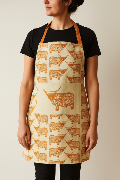 Highland Cow Design Apron