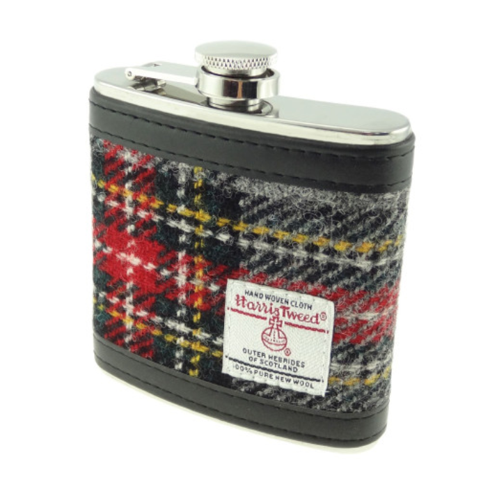 6oz Harris Tweed Hip Flask