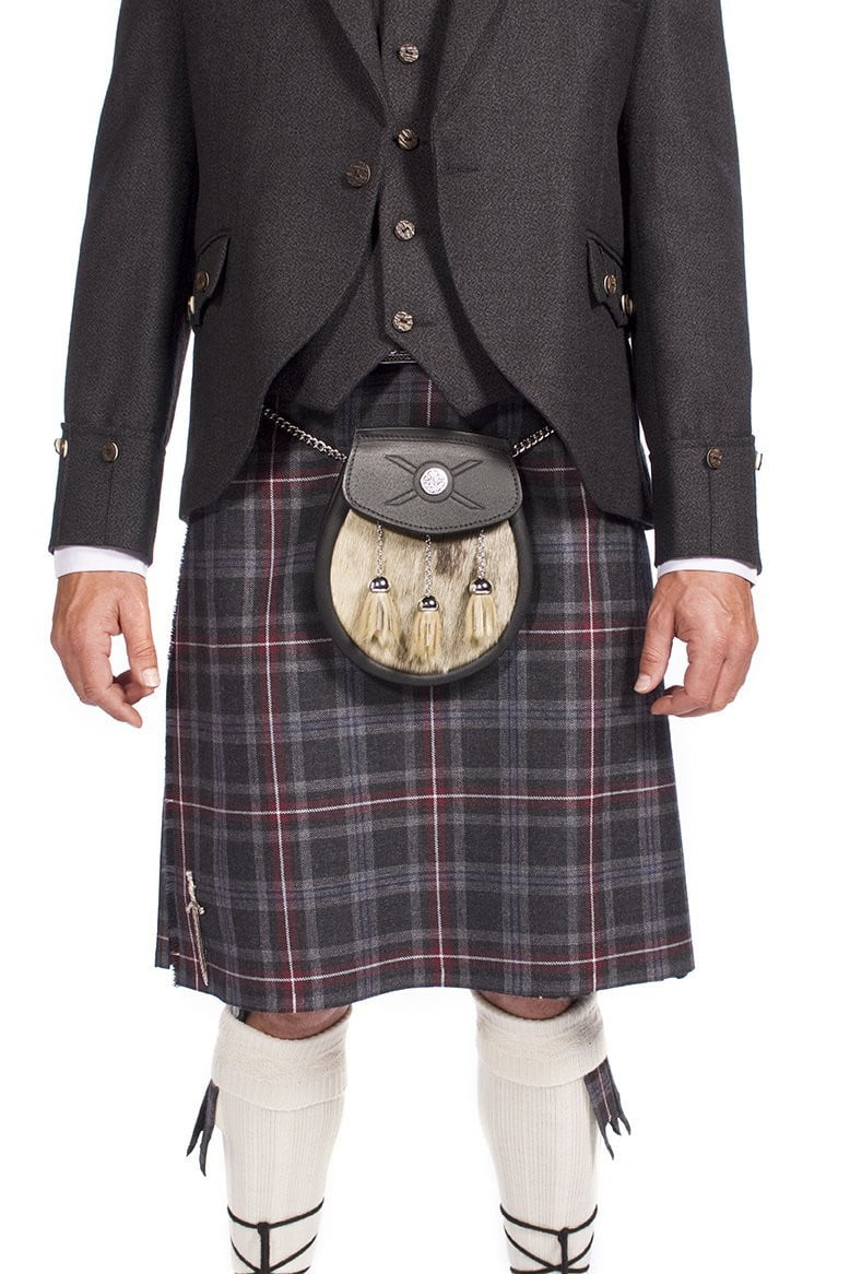 Men's 8 Yard Kilt - 13oz House of Edgar Mediumweight Wool Hebridean Heather - Made to Order