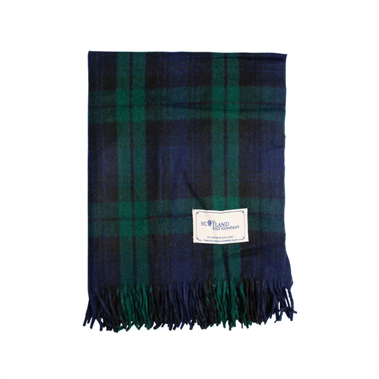 Wool Tartan Knee Rug - Black Watch