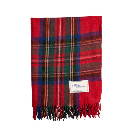 Wool Tartan Knee Blanket - 36'' x 59'' - Royal Stewart