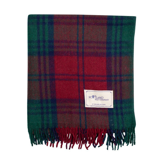 Wool Tartan Lap Blanket 29'' x 70'' - Lindsay