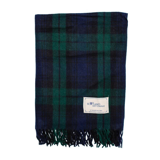 Wool Tartan Lap Rug 29'' x 70'' - Black Watch