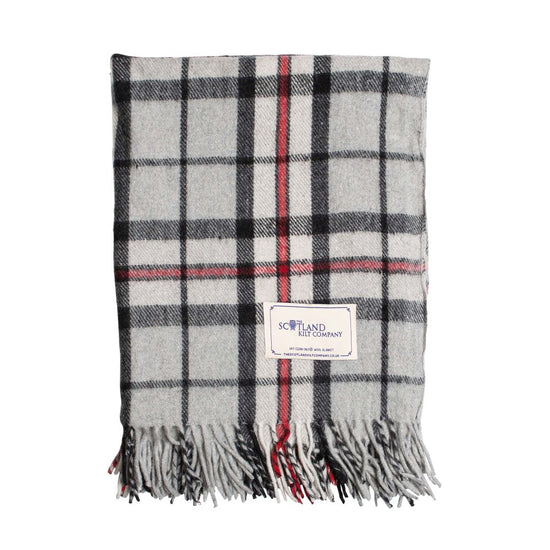 Wool Tartan Knee Rug - Thomson Grey