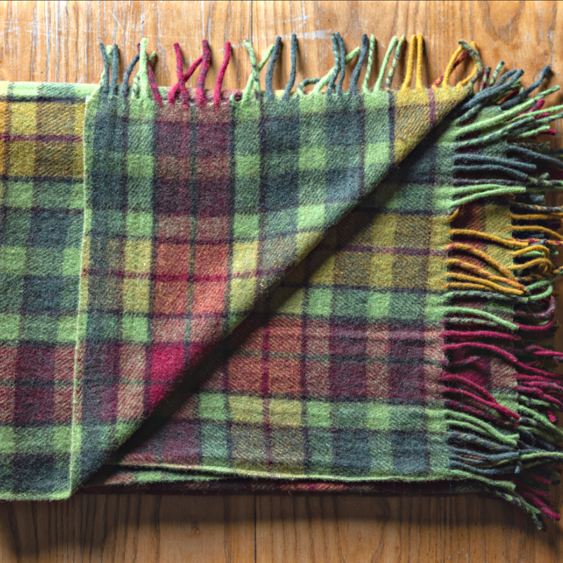 Wool Tartan Knee Blanket - 36'' x 59'' - Buchanan Autumn