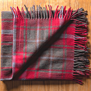 Wool Tartan Knee Blanket - 36'' x 59'' - Dark Maple