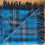 Wool Tartan Knee Blanket - 36'' x 59'' - Ramsay Blue