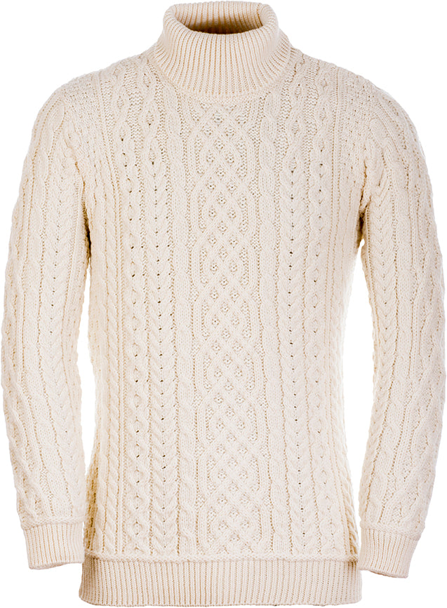 Men's Supersoft Merino Wool Roll Neck Sweater by Aran Mills - 4 Colours