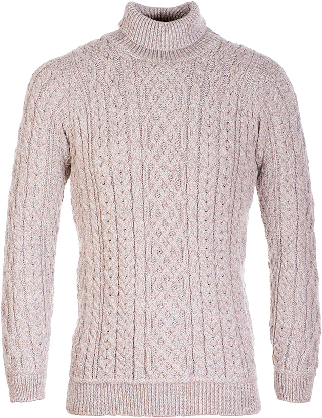 Men's Supersoft Merino Wool Roll Neck Sweater by Aran Mills - 4 Colours