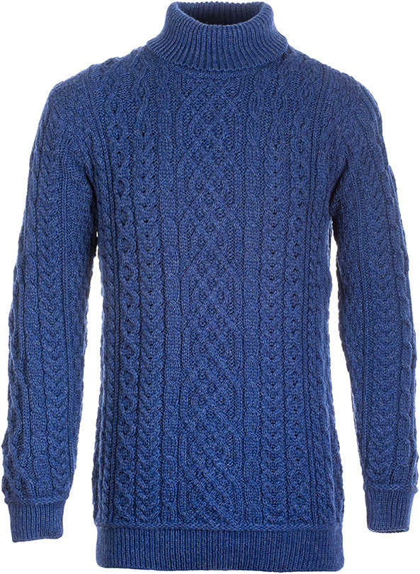 Men's Supersoft Merino Wool Roll Neck Sweater by Aran Mills - 4 Colours