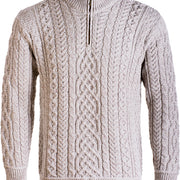Men's Supersoft Merino Wool Zip Neck Jumper by Aran Mills - 3 Colours