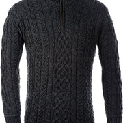 Men's Supersoft Merino Wool Zip Neck Jumper by Aran Mills - 3 Colours