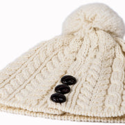 Women's Merino Wool Hat with Bobble by Aran Mills