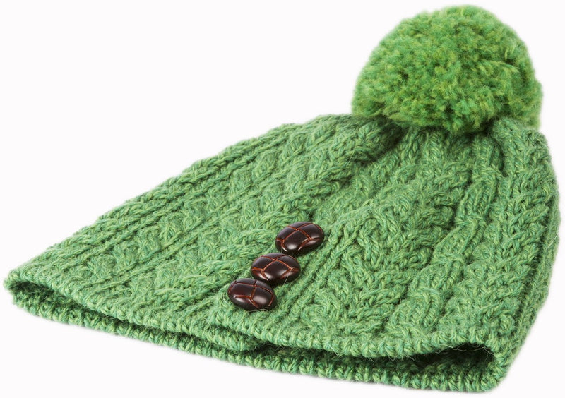 Women's Merino Wool Hat with Bobble by Aran Mills