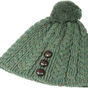 Women's Merino Wool Hat with Bobble by Aran Mills