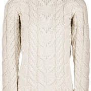 Women's Supersoft Merino Wool Plaid Weave Crew Neck Sweater by Aran Mills