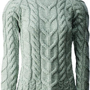Women's Supersoft Merino Wool Plaid Weave Crew Neck Sweater by Aran Mills