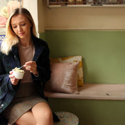 Ladies Harris Tweed Duffle Coat in Black Watch