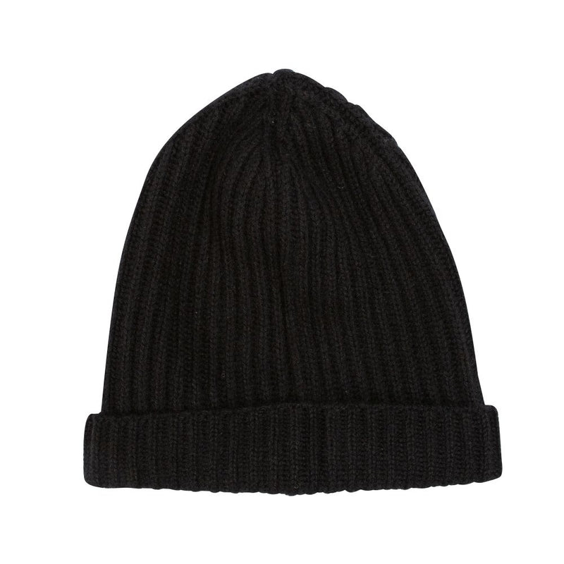 100% Cashmere Ribbed Unisex Beanie Hat by Isla Cashmere