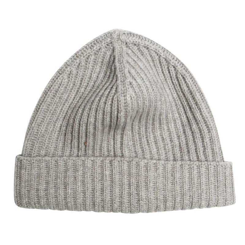100% Cashmere Ribbed Unisex Beanie Hat by Isla Cashmere