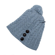 Women's Merino Wool Hat with Bobble by Aran Mills