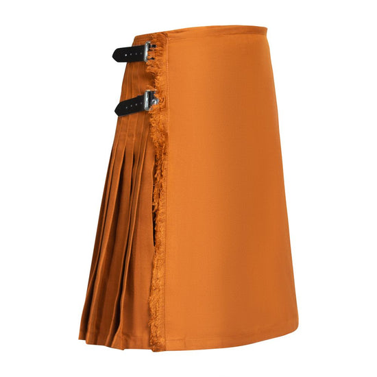 Men's Kilt, 8 Yard Polyviscose - Plain Saffron