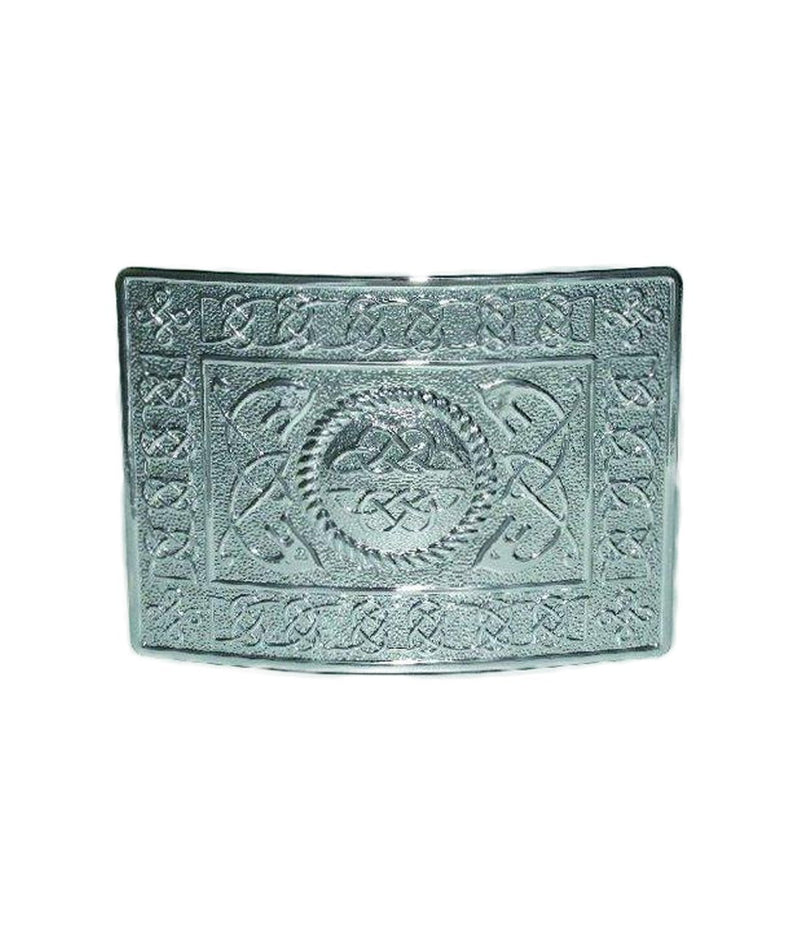 Highland Serpent Belt Buckle - Chrome Finish