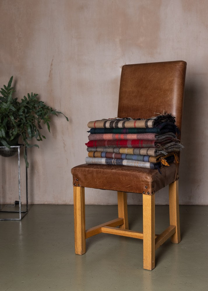 Wool Tartan Blanket - 60'' x 70'' - Lindsay