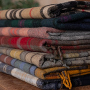 Wool Tartan Blanket - 60'' x 70'' - Thomson Camel