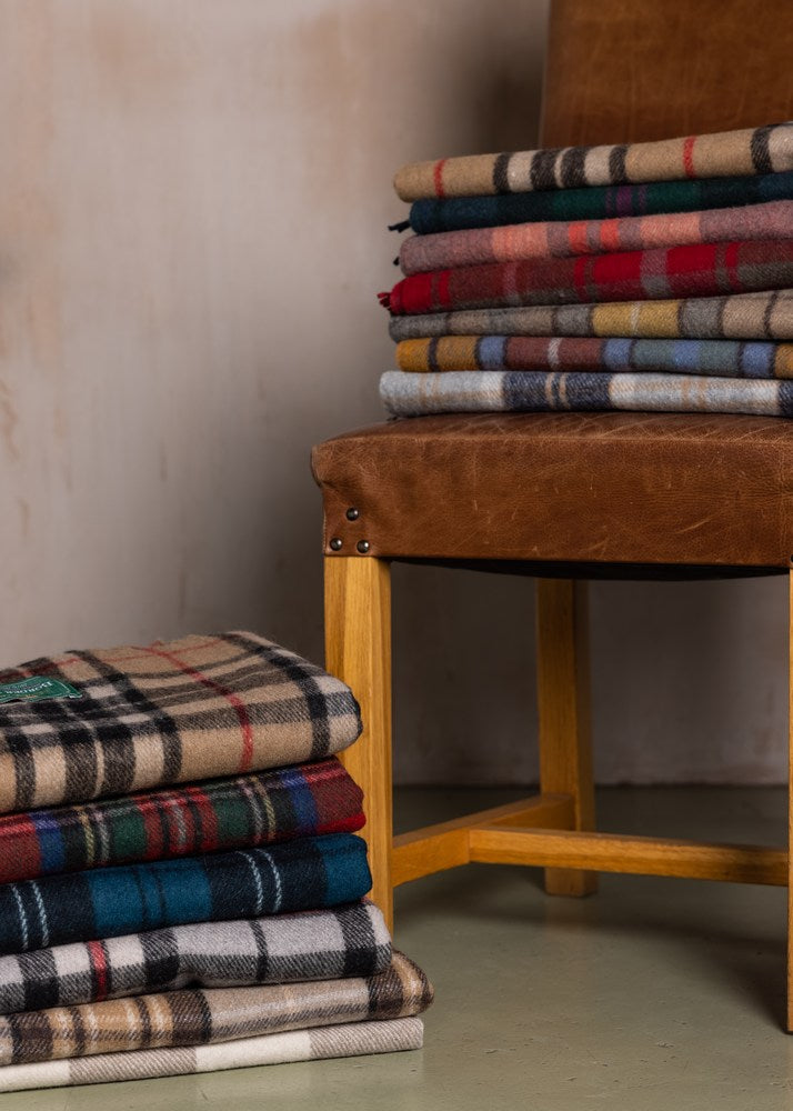 Wool Tartan Blanket - 60'' x 70'' - Lindsay