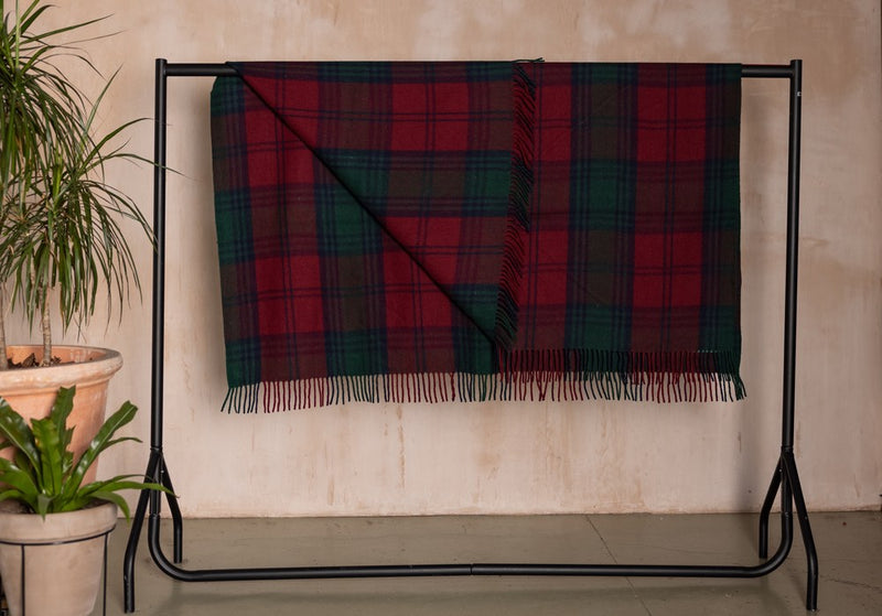 Wool Tartan Blanket - 60'' x 70'' - Lindsay