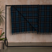 Wool Tartan Blanket - 60'' x 70'' - Ramsay Blue
