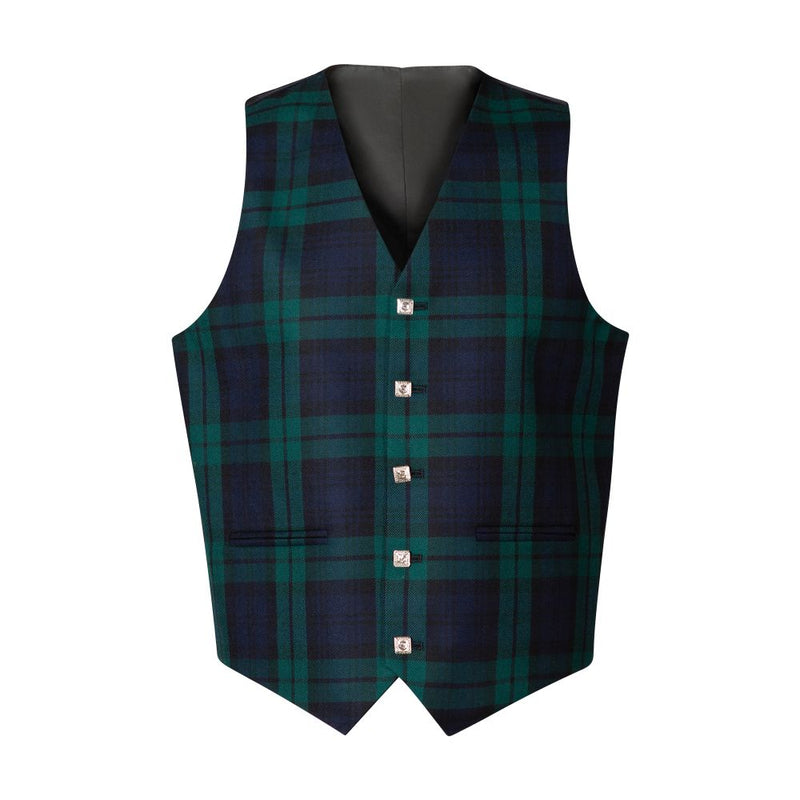 Men's Tartan Waistcoat Lochcarron 11oz Lightweight Wool Made