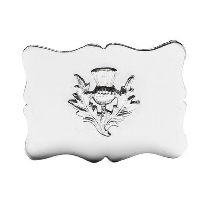 Thistle Scalloped Belt Buckle - Chrome Finish