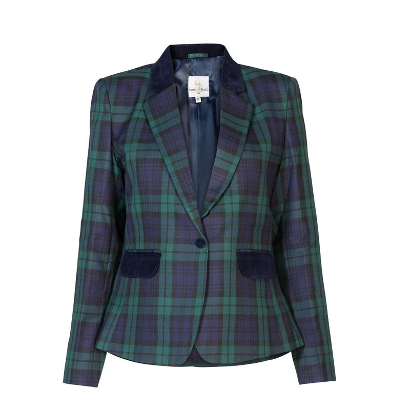 Women's Tartan Short Jacket - Black Watch