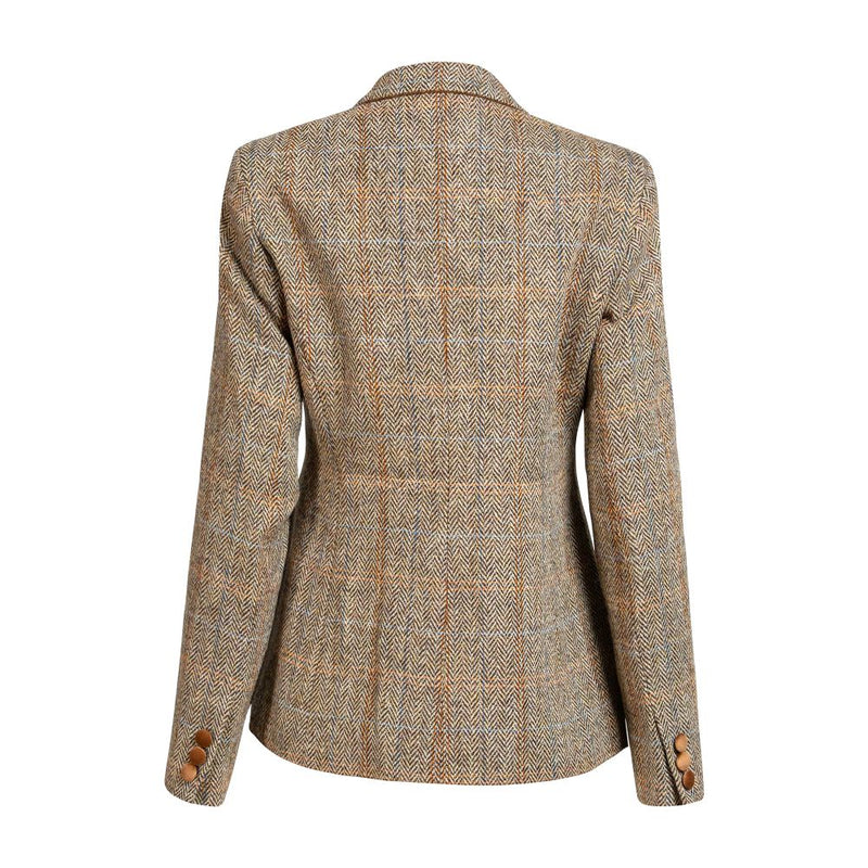 Women s Harris Tweed Jacket Melanie Light Brown Herringbone CLEARANCE
