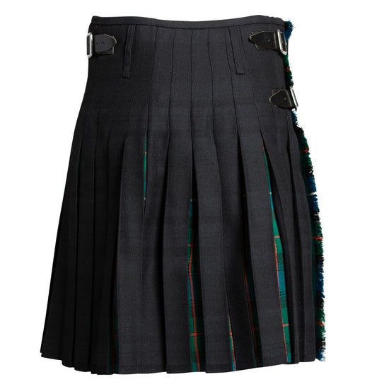 Clearance MTM Wool Kilt - 8 Yard - Black Isle/Robertson Hunting Ancient Contrast - Waist 34 Length 24