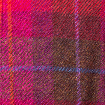 Women's Harris Tweed Jacket - Maggie - Red/Brown Check