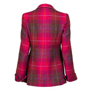 Women's Harris Tweed Jacket - Maggie - Red/Brown Check