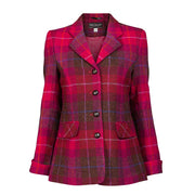 Women's Harris Tweed Jacket - Maggie - Red/Brown Check