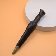 18th Century Clansman Sgian Dubh Hunting Style - Black Leather