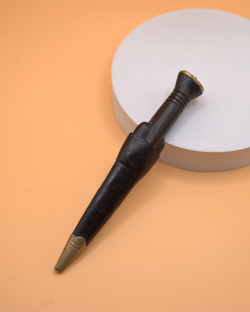 18th Century Clansman Sgian Dubh Hunting Style - Black Leather