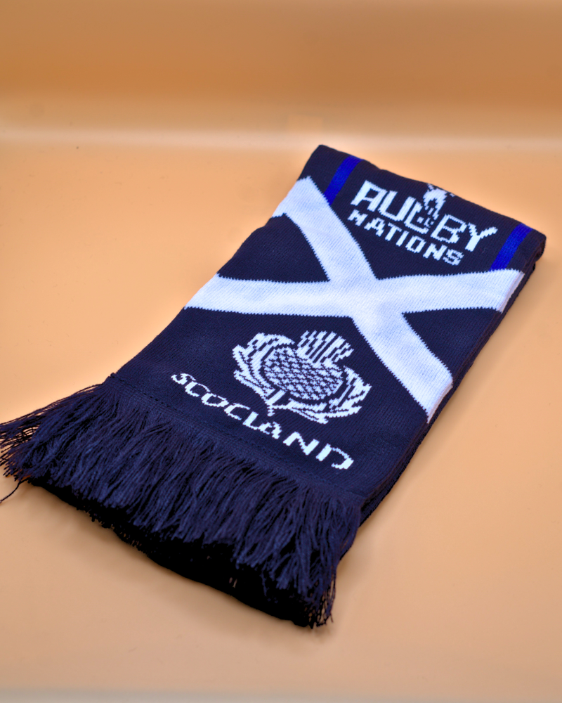 Scotland Scarf – Football and Rugby Fan Scarf with Thistle
