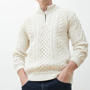 Men's Supersoft Merino Wool Zip Neck Jumper by Aran Mills - 3 Colours