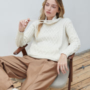 Women's Supersoft Merino Wool Collared Sweater by Aran Mills - 2 Colours